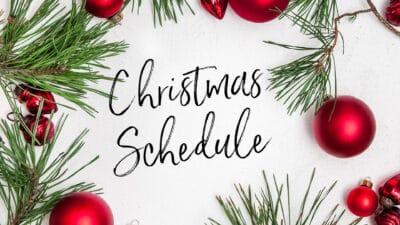 Christmas Schedule